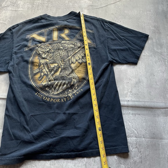 NRA National Rifle Association Shirt Mens L Black Graphic Eagle Freedom 1871 - Picture 7 of 8